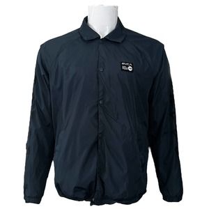 RVCA Windbreaker Jacket Mens‎ Small Black Skull ANP Artist Network Program Lined
